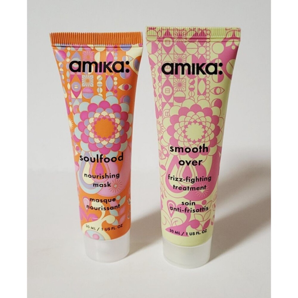 AMIKA Soulfood Nourishing Mask & Smooth Over Frizz Fighting Treatment 1 oz